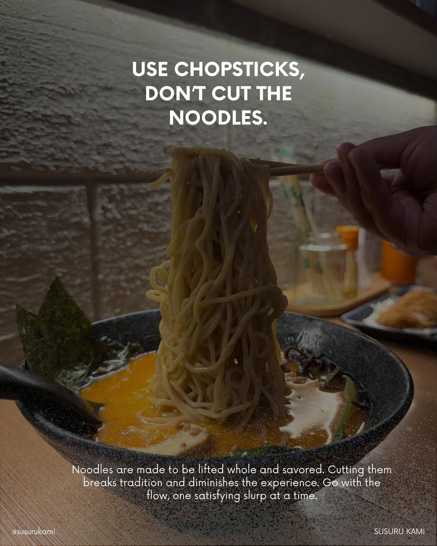 How to eat ramen at Susuru Kami, step 4